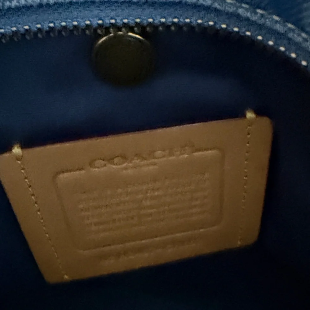 Coach Denim Blue Tote Bag - Picture 3 of 15
